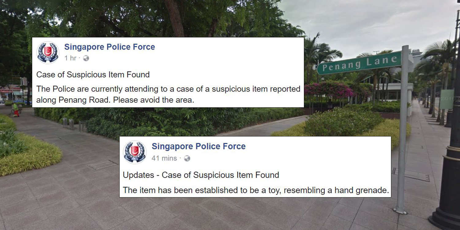 Grenade-Shaped Toy Found Near Istana Caused 1 Hour Closure ...