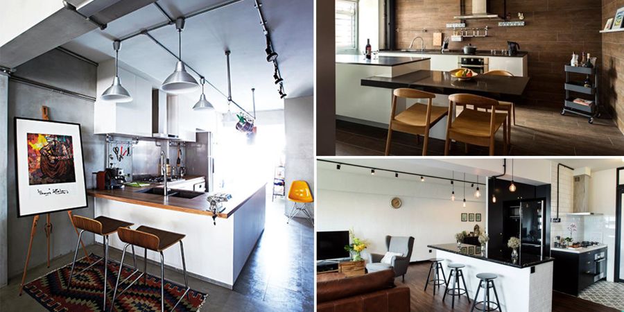9 Stunning Hdb Open Kitchen Concepts That Are Bto Goals