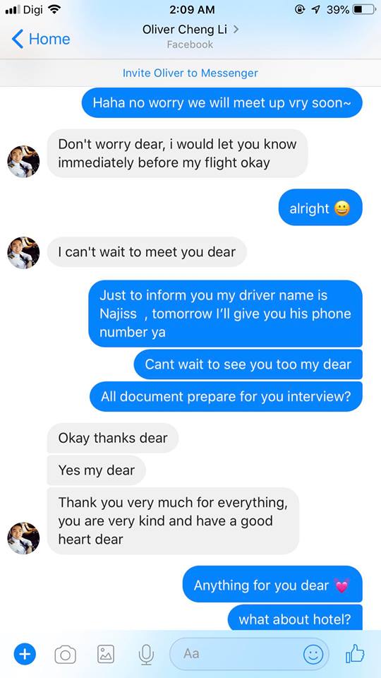 Facebook romance scammer Found a