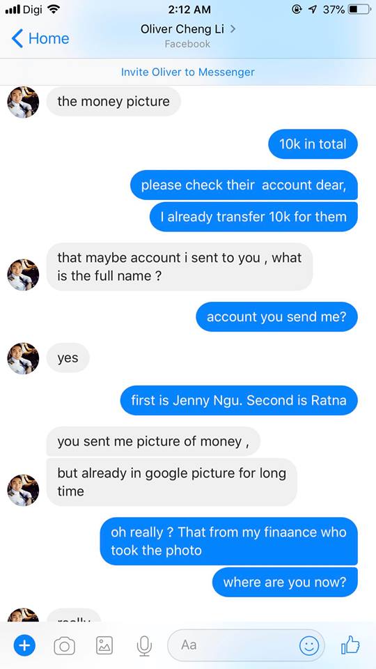 Scammer format message 2018