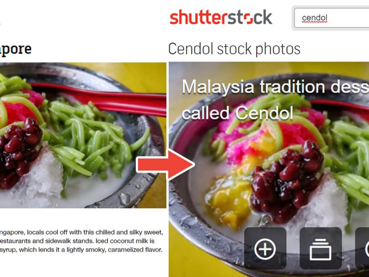 CNN Praises Cendol From Singapore, But Uses Malaysian Stock Photo