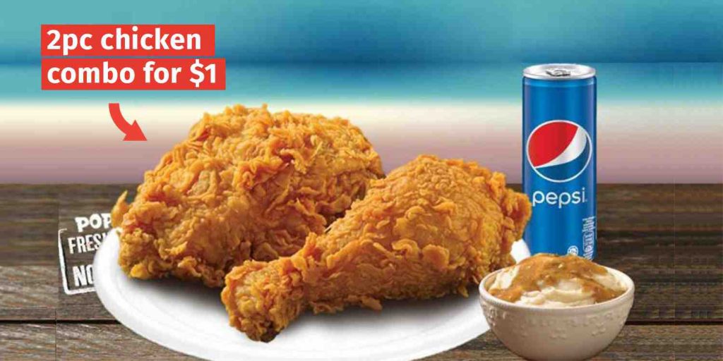 Pick Up A 1 Popeye's 2Pc Chicken Combo With GrabFood