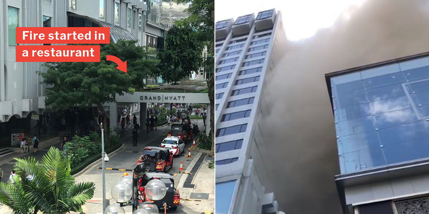 Fire At Grand Hyatt Hotel In Orchard Causes Thick Smoke; 500 People ...