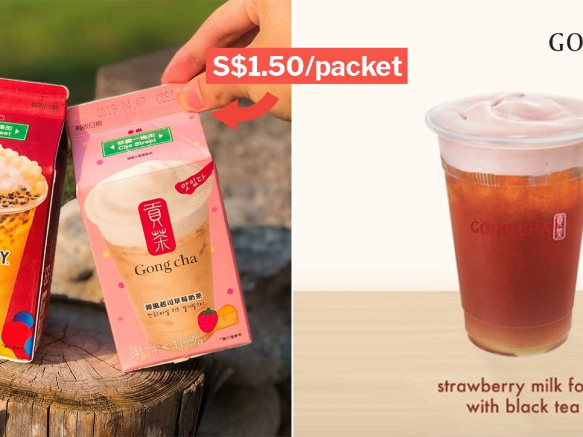 Gong Cha Strawberry Cheese Milk Tea Is Now Sold In Cute Packets In