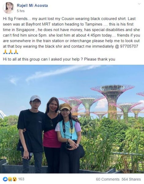 Tourist With “Special Disabilities” Lost Near Bayfront MRT, Family ...