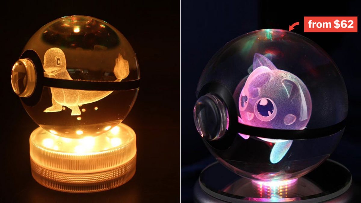 pokeball light up crystal