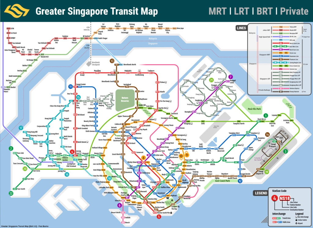 S Porean Redesigns MRT Map Again Includes Parks Landmarks Johor S   Greater Singapore Transit Map Banner Edited 1024x747 