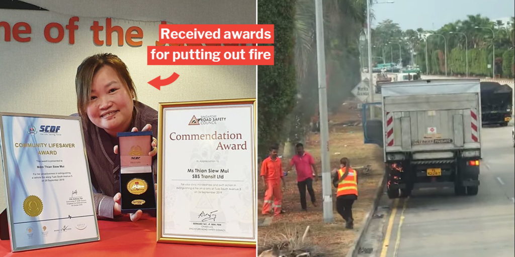 Sbs Driver Gets Noticed By Scdf For Valiantly Putting Out Fire In Viral Video Receives 2 Awards