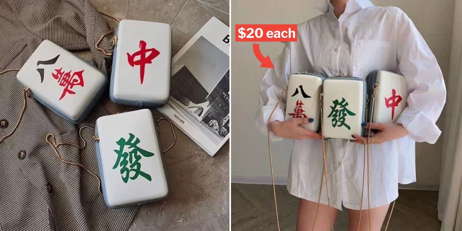 S'pore Shop Sells Mahjong Tile Sling Bags For Storing Ang Paos