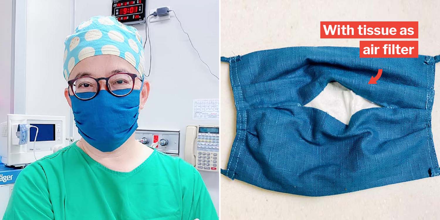 Taiwanese Doctor Teaches How To DIY Cloth Face Mask With Air Filter So