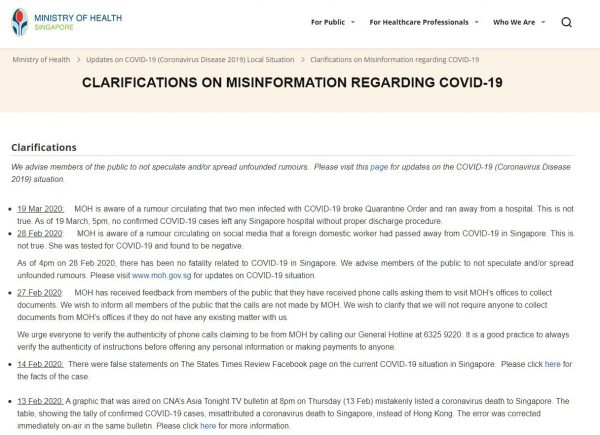 MOH Debunks Fake News Of 2 Covid-19 Patients Escaping From MacPherson ...