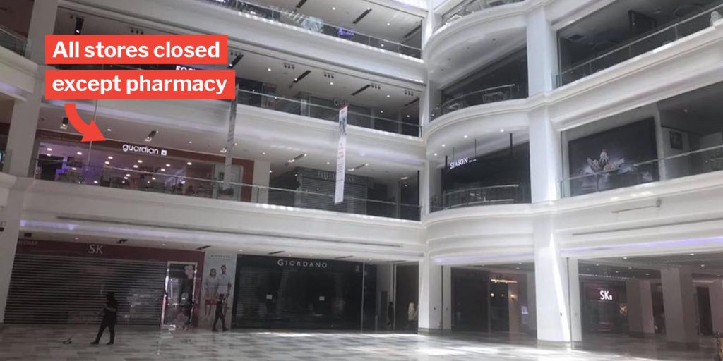 JB Malls Look Like Ghost Towns On 18 Mar After M'sia Lockdown, No