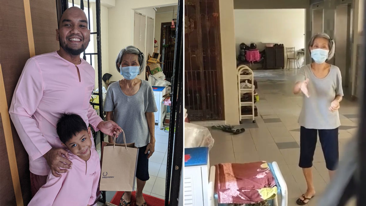 Auntie Gifts Neighbour Hari Raya Chocolates Celebrates Racial Harmony Amid Trying Times