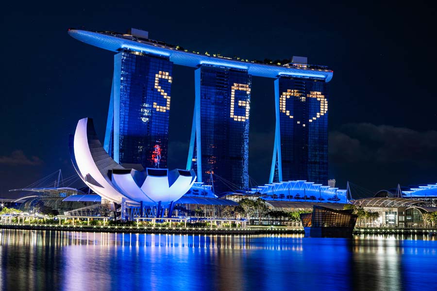 Singapore Blue Landmarks 2