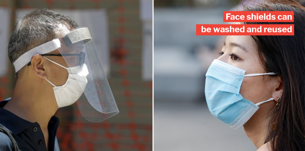 You Can Wear Face Shields Or Masks When Heading Out, MOH Says Both Are