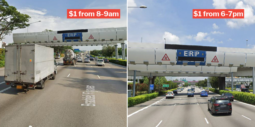 1 ERP Fare At 3 CTE Gantries From 27 Jul As Traffic Volume Increases