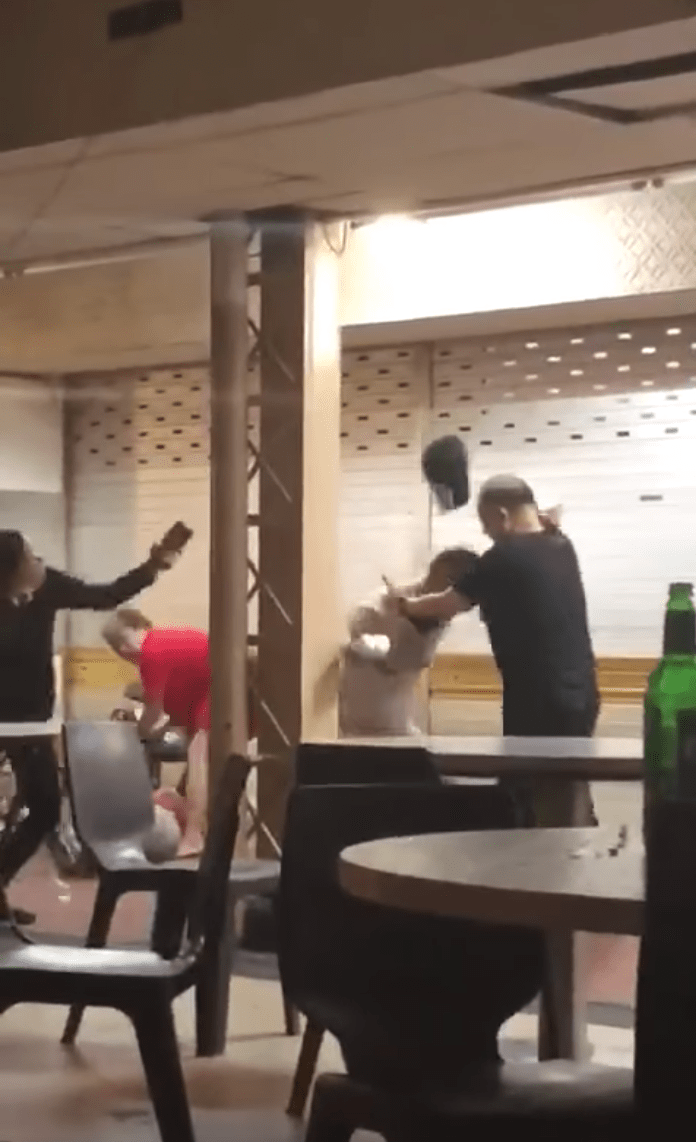 coffee shop fight