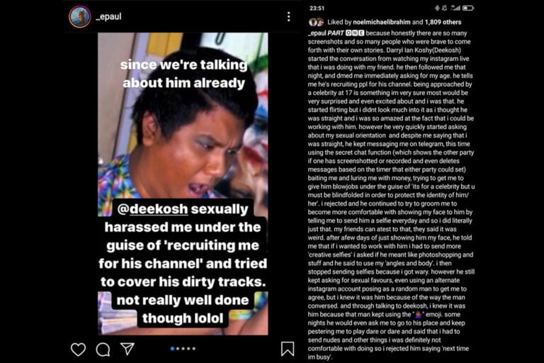 S Pore Dj Dee Kosh On Leave As Lawyers Withdraw From Alleged Sexual Harassment Case [ 512 x 768 Pixel ]