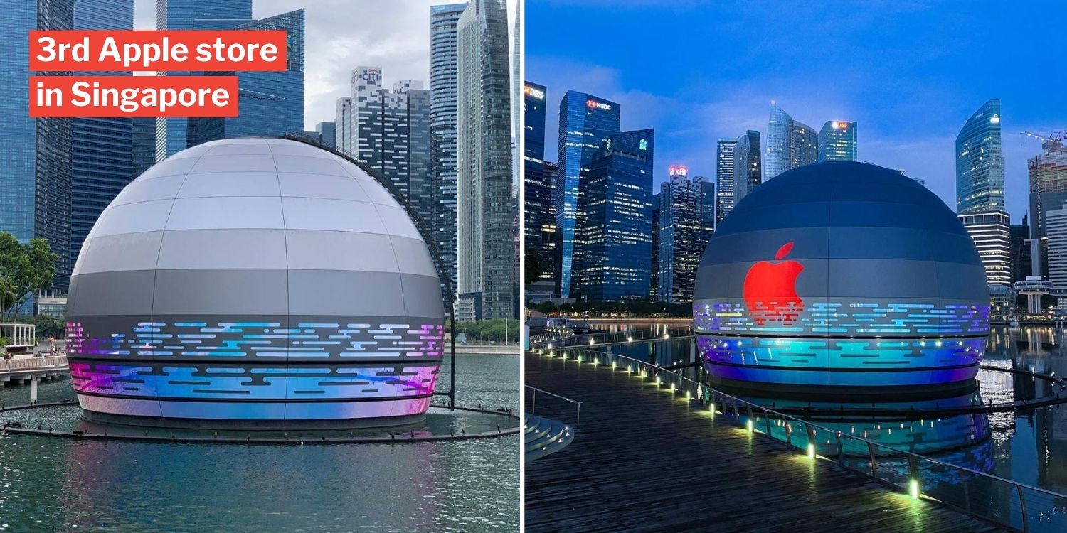 Marina Bay Sands Apple Store To Open Soon, Looks Like Spaceship Floating On  Water