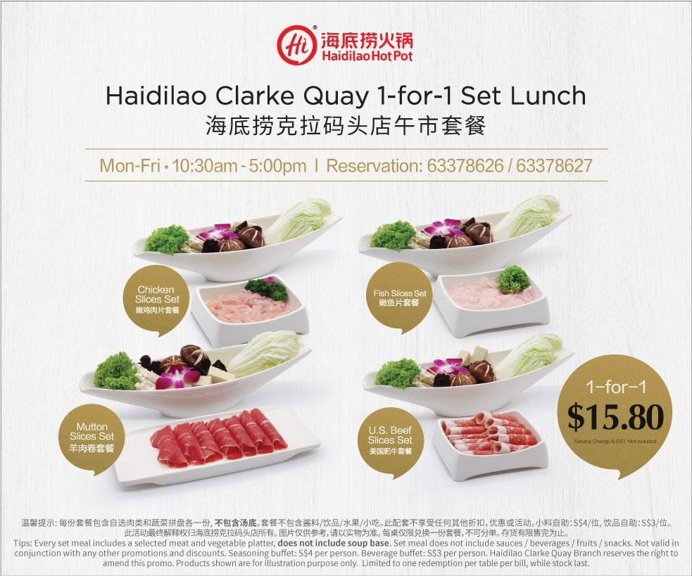 Haidilao Clarke Quay Has 1 For 1 Weekday Lunch Sets So You Can Meat Bae For A Quick Date