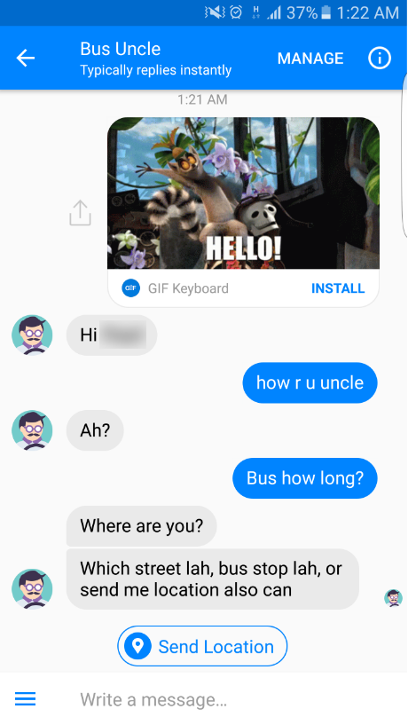 SG Bus Uncle bot