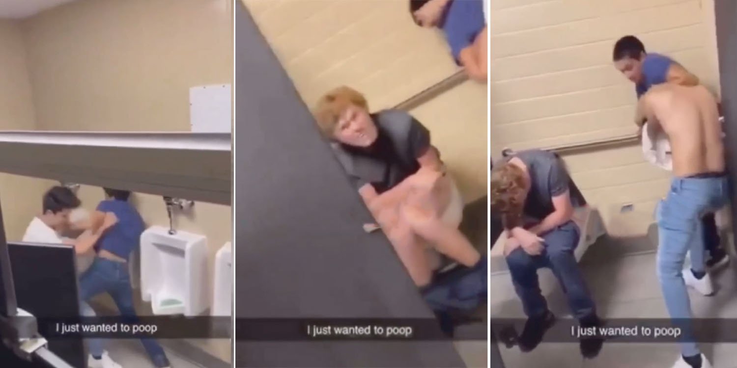 Teen Just Wants To Poop In Peace, But A Toilet Brawl Crashed Into His Cubicle picture picture