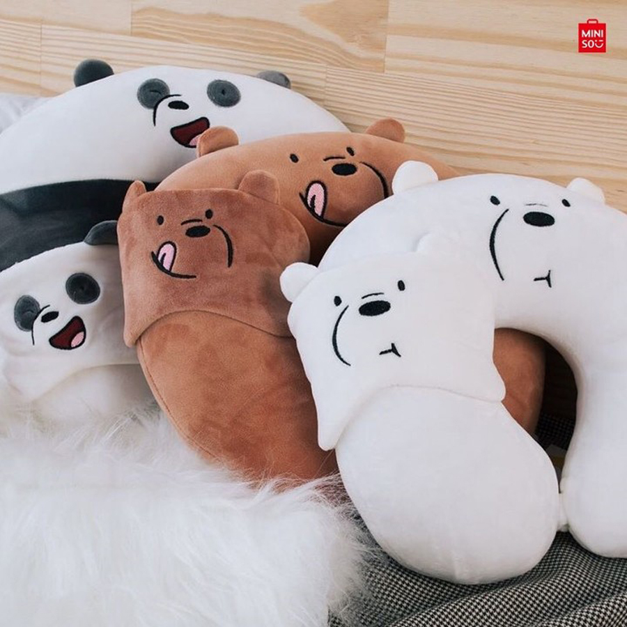bare bears hand pillow