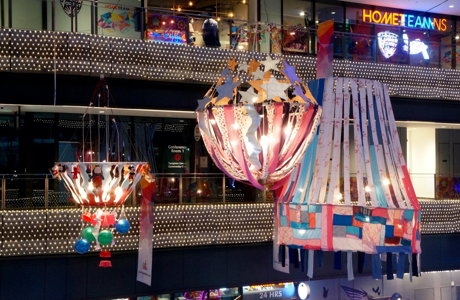 Our Tampines Hub Hangs 22 Chandeliers Made From Recycled Material, Goes ...