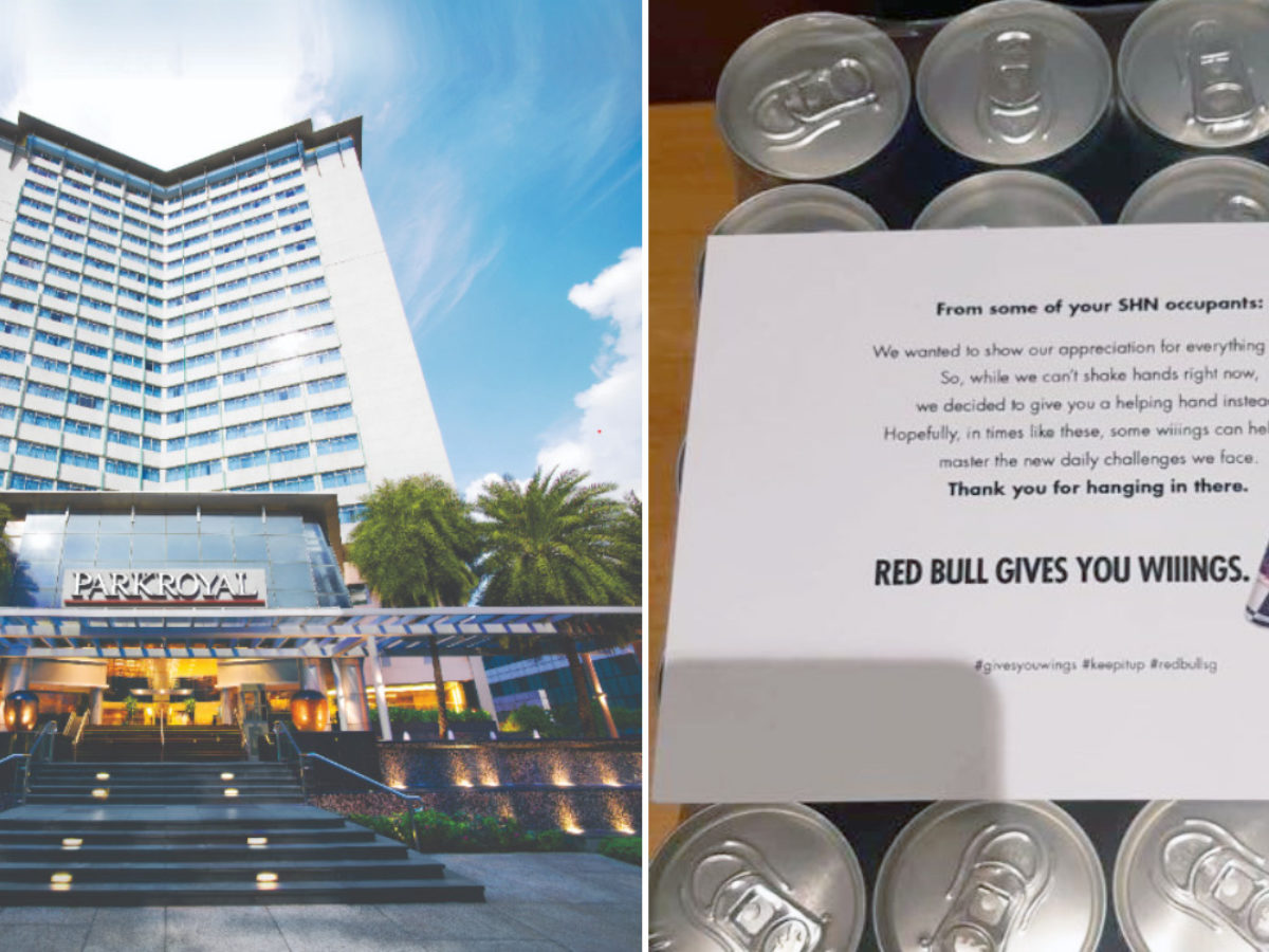 Woman Sends Red Bull Drinks To S Pore Hotel Staff So They Can Jiayou When Serving Shn Guests