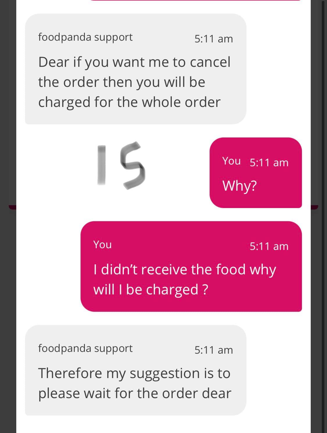 Woman S Foodpanda Order Can T Be Cancelled Rider Had To Drop Off Nothing To Complete Task