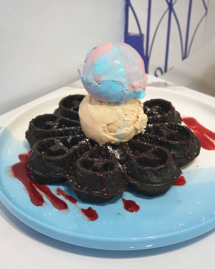 Jalan Besar Café Has Rainbow Ice Cream On Floral Waffles, Opens Until