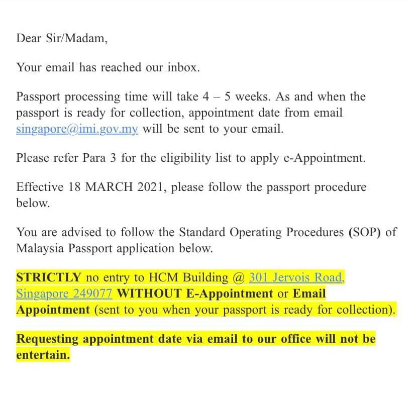 Renew passport malaysia appointment