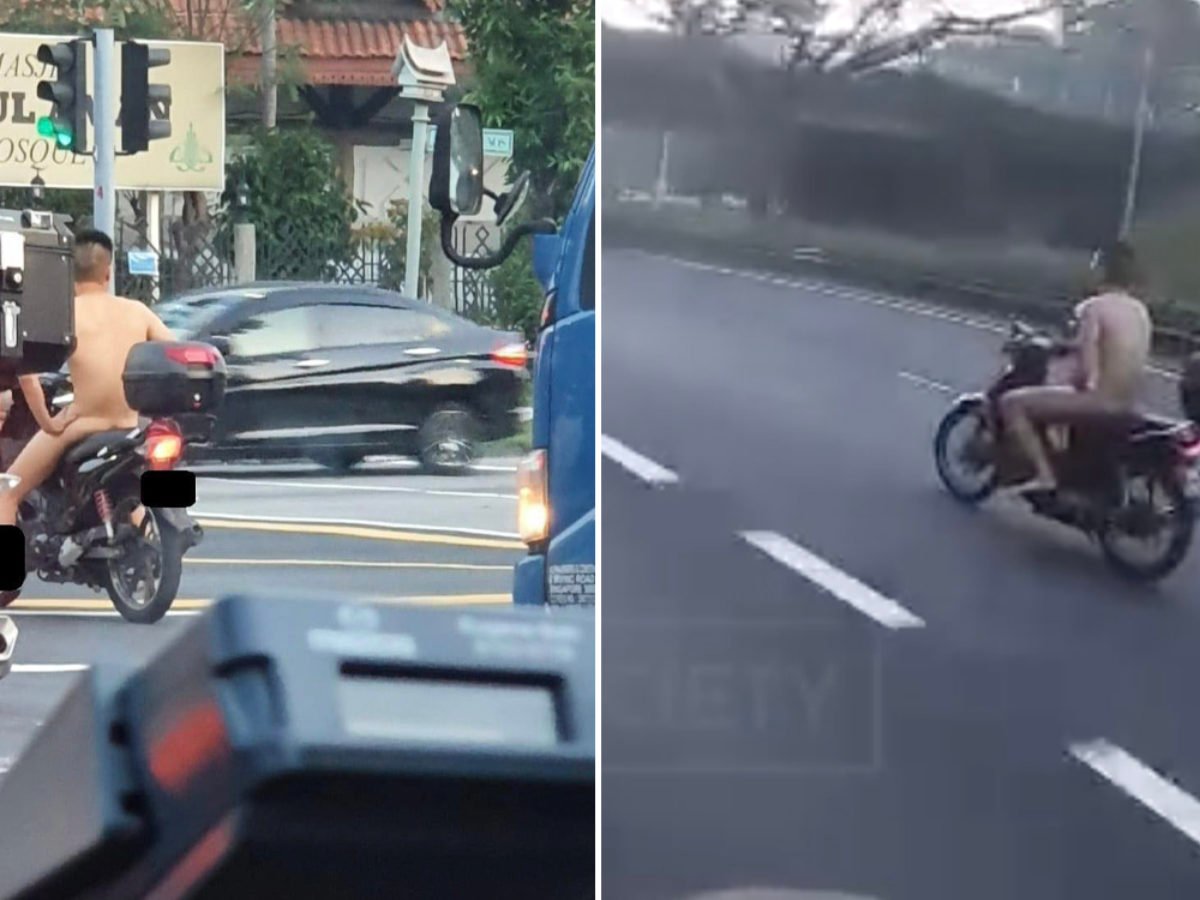 Naked Motorcyclist Seen In Eunos, Also Spotted Cruising On The PIE