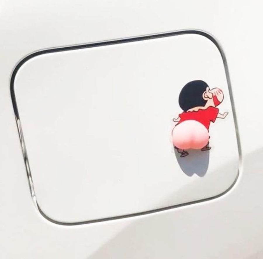 Crayon Shin Chan & Corgi Stickers With Squishy Butts Protect Your Car From  Scratches