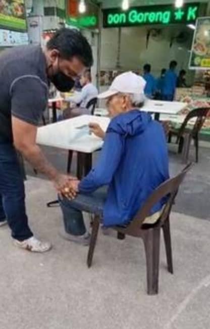 elderly man little india