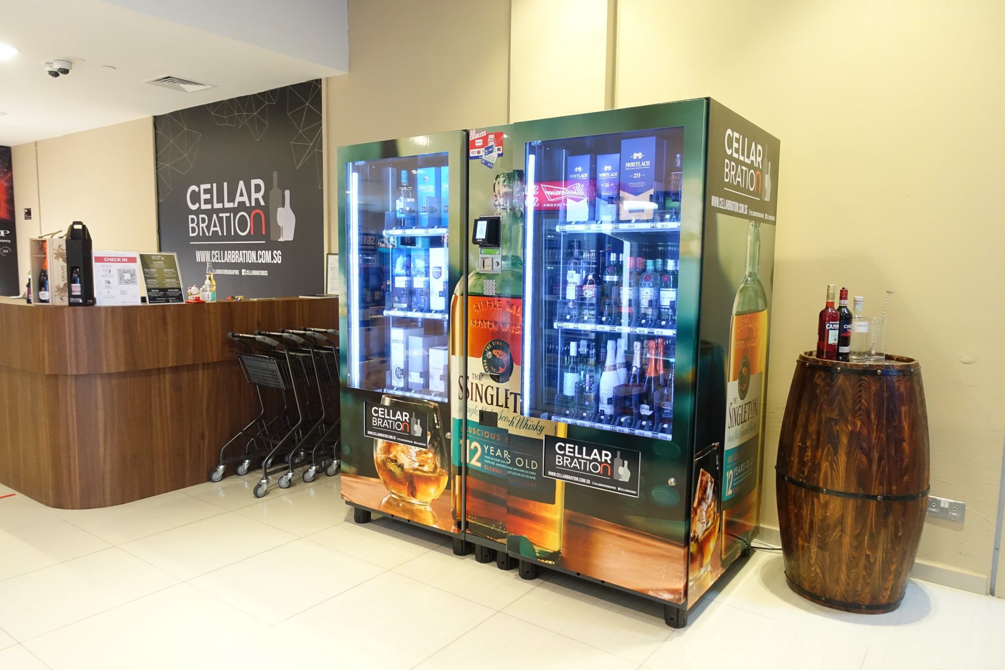 SingPassEnabled Alcohol Vending Machine Available At Downtown East For