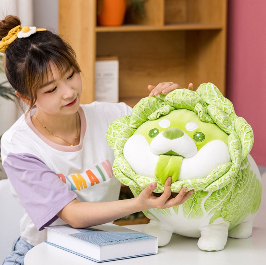 Cabbage Shiba Inu plushie 2