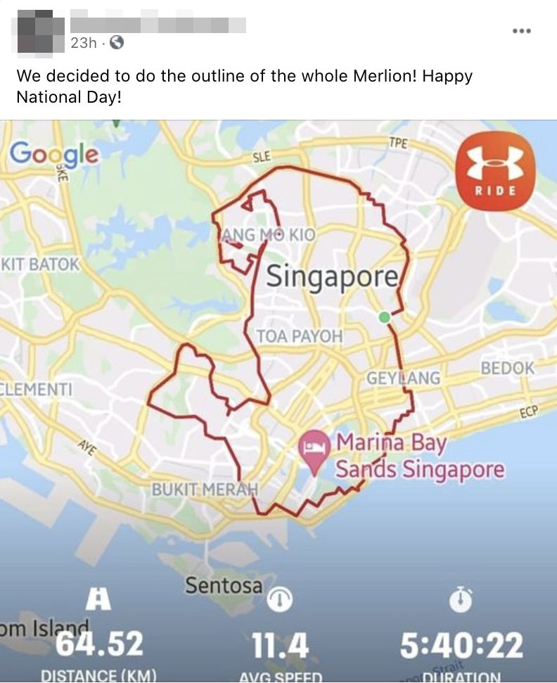 cyclist route merlion