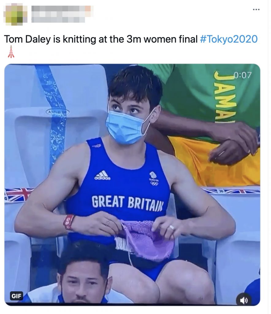 UK Diver Tom Daley Seen Knitting At Tokyo Olympics, Makes The Ah Ma