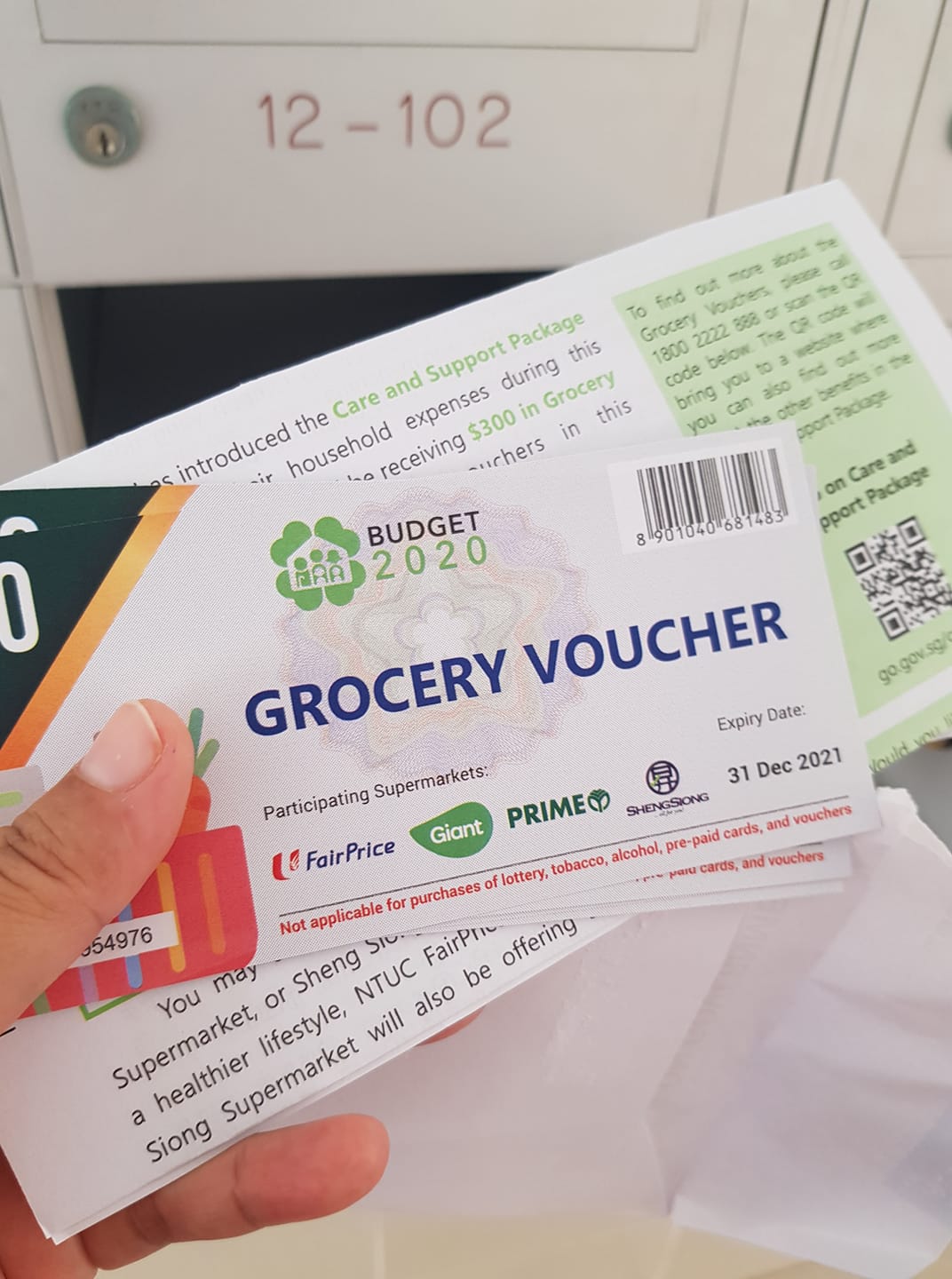 $100 grocery vouchers