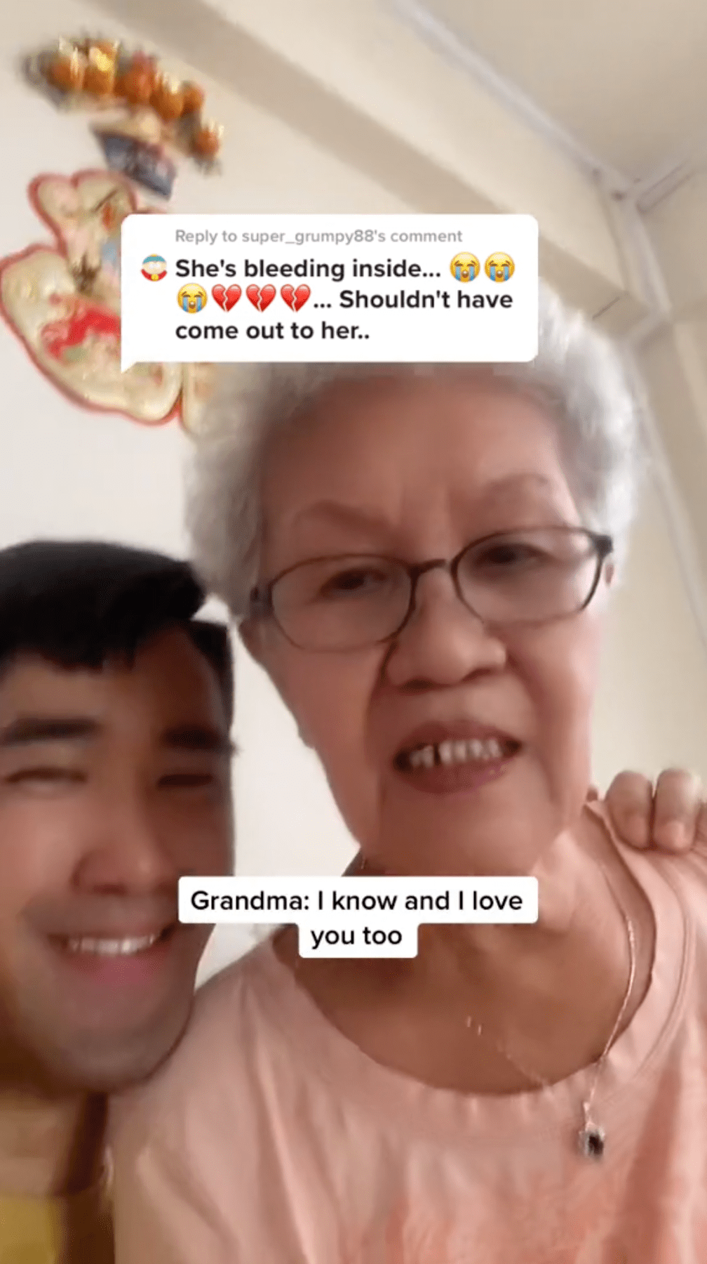 Man comes out grandma