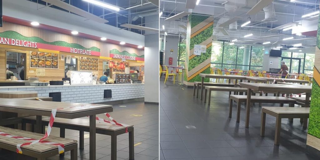 ITE College West Canteen Empty As Students Are On HBL, Public Urged To
