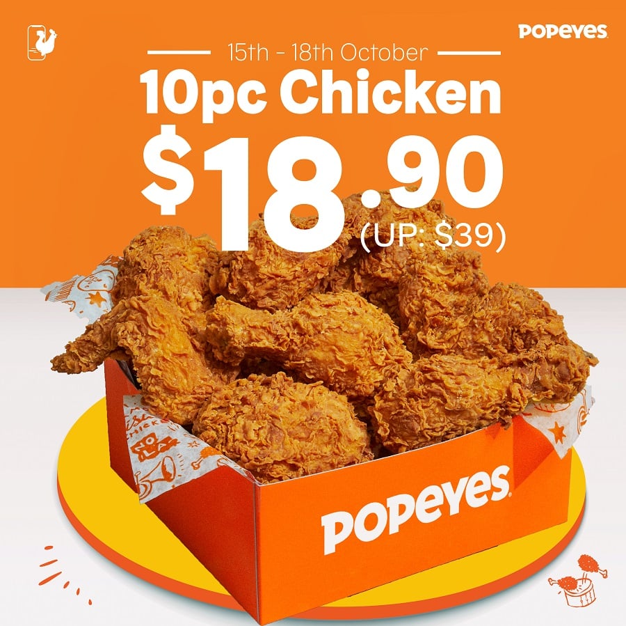 Popeyes 10pc Chicken Set For 18.90 Settles Family Meals When You’re