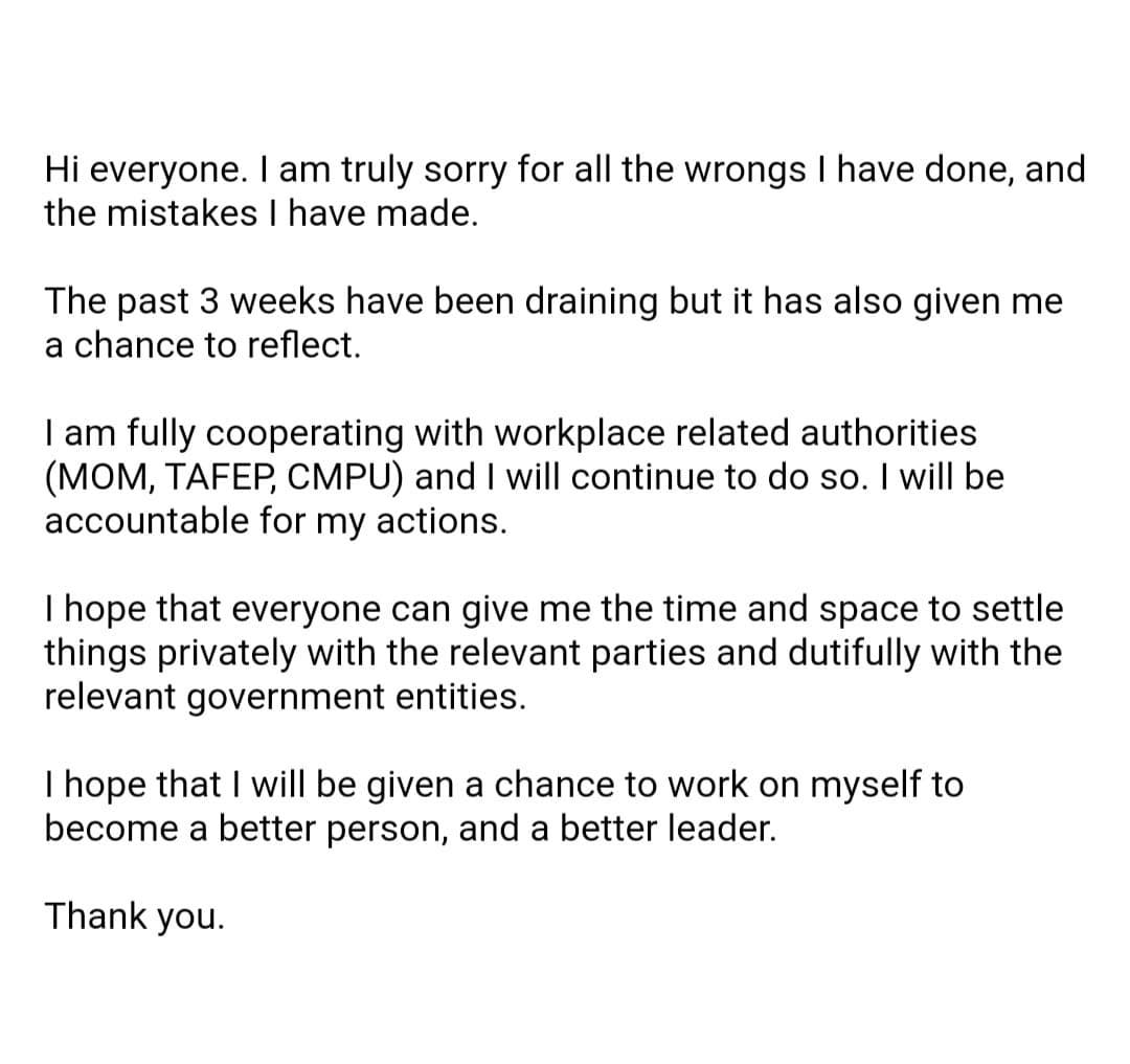 sylvia apologises mistakes