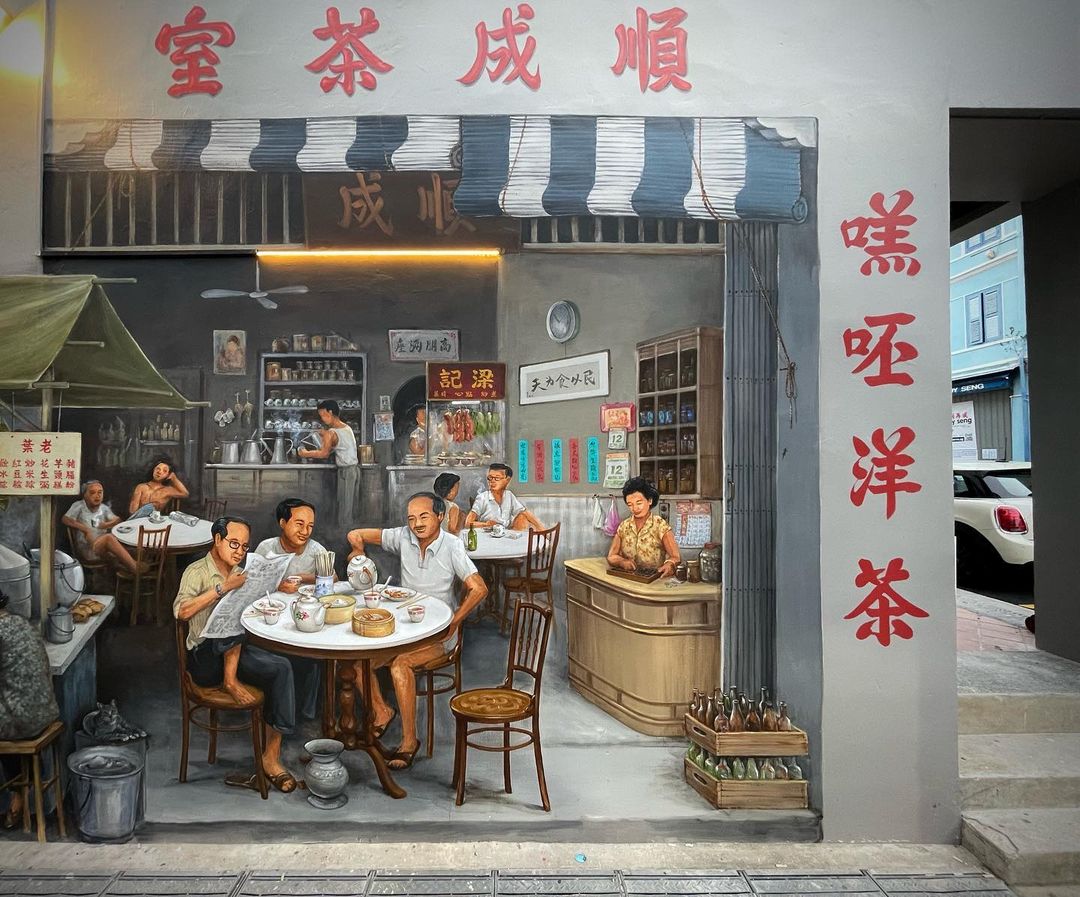 large chinatown mural