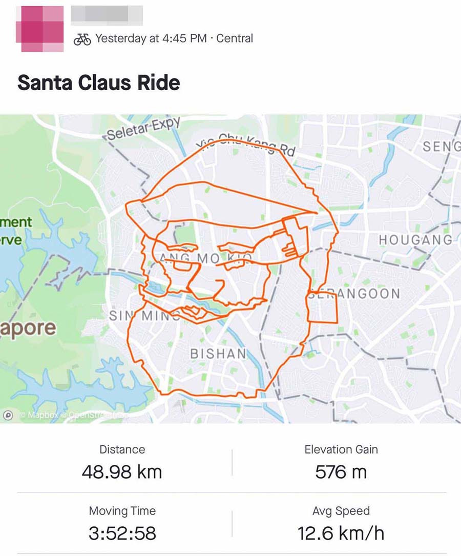 santa claus cycling route