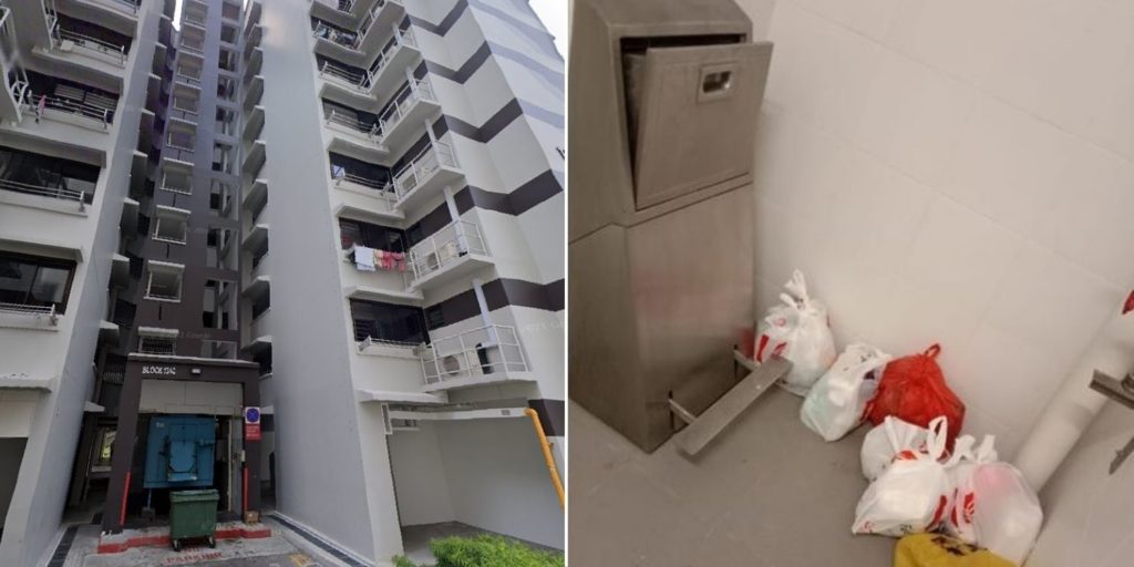 Canberra HDB Rubbish Chute Congested Till 3rd Floor, Allegedly Cleared