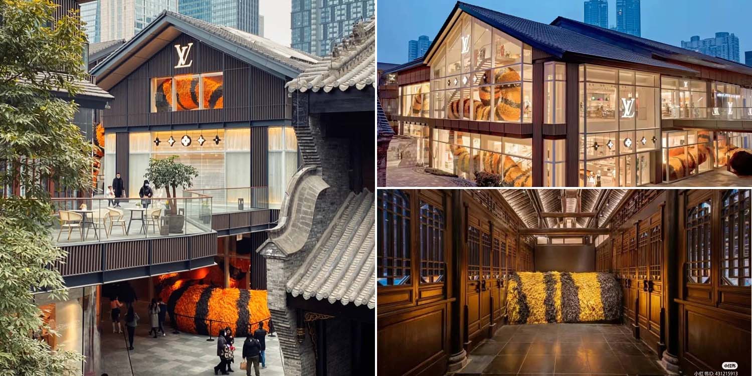 Gigantic Tiger Tail Runs Through China Louis Vuitton Store, Looks
