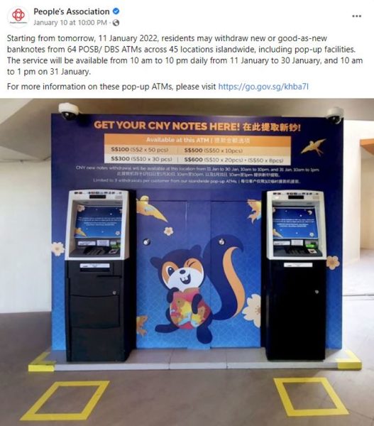 S'poreans Can Withdraw New Notes For CNY At 64 DBS/POSB ATMs Islandwide