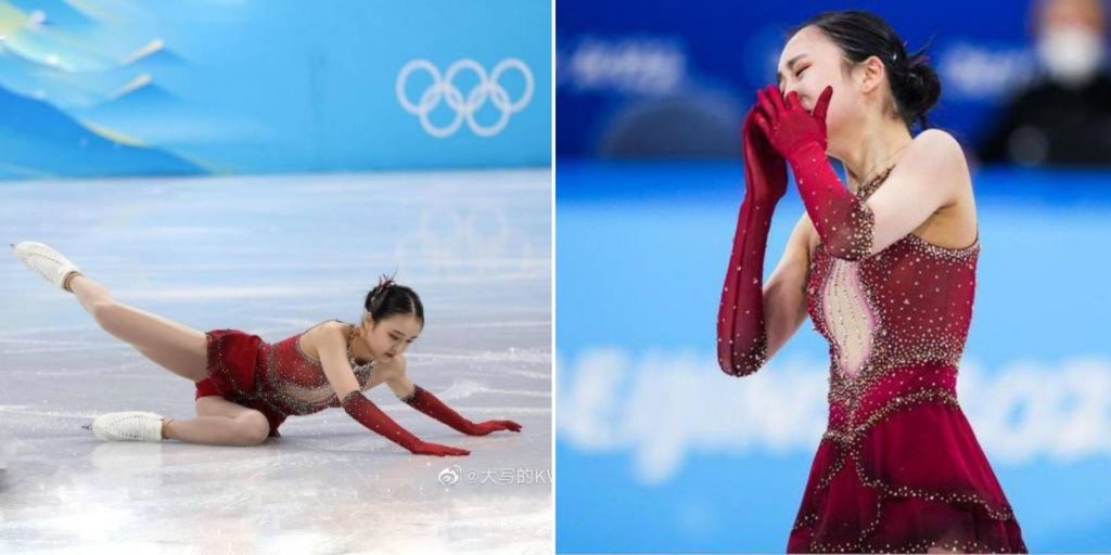 Figure Skater Falls Again And Cries During Olympic Routine Netizens Continue Defending Her From Backlash 1024x512 